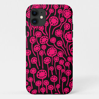 090512 Neon Red on Black iPhone 11 Case