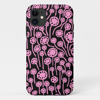 090512 Pink on Black iPhone 11 Case