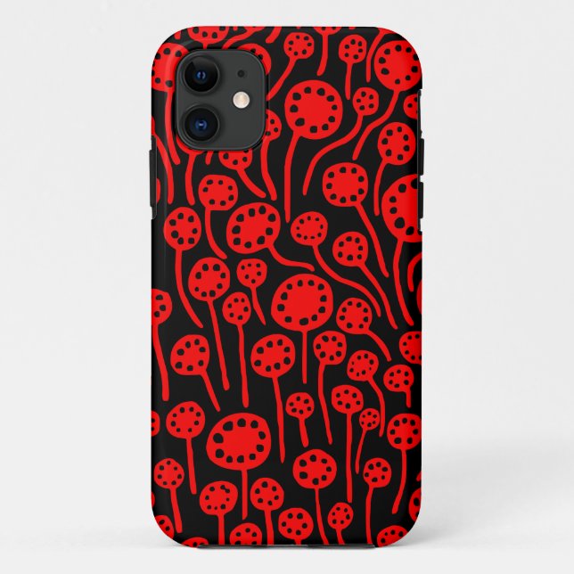 090512 Red on Black iPhone Case (Back)