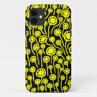 090512 Yellow on Black iPhone 11 Case
