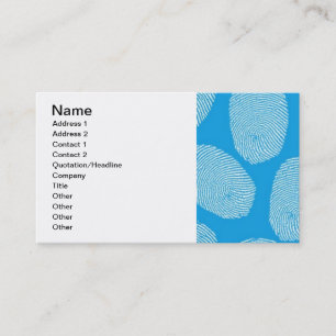 090906-investigation BLUE FINGERPRINTS DETECTIVE P Business Card