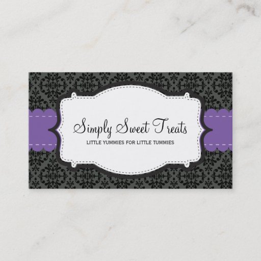 Customizable 090 Christa :: BUSINESS CARD :: funky damask 10L