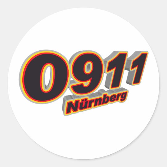 0911 Nuernberg Classic Round Sticker