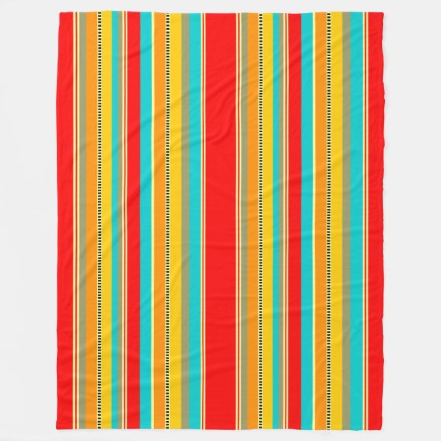 091214 Vertical Strip Fleece Blanket (Front)
