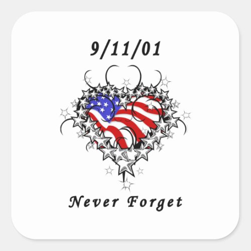 091101 Never Forget  Square Sticker