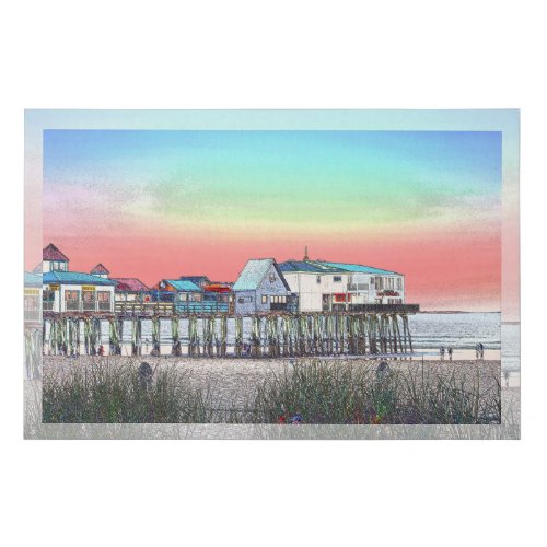 09_19_20 03 Old Orchard Beach Pier Maine Faux Canvas Print