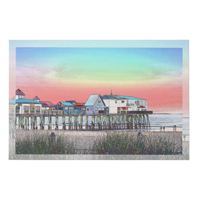 09-19-20 #03 Old Orchard Beach Pier, Maine Faux Canvas Print (Front)