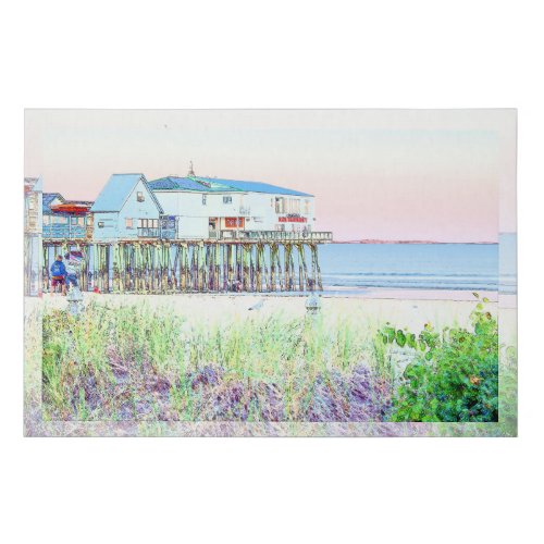 09_19_20 04 Old Orchard Beach Pier Maine Faux Canvas Print