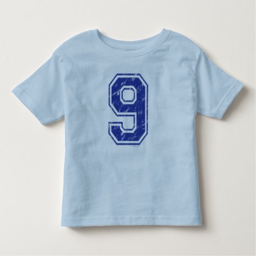 09 Custom Jersey Blue Toddler T_shirt