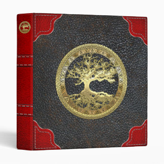 [09] Golden Celtic Tree of Life 3 Ring Binder