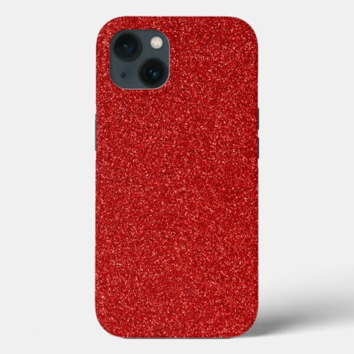 09 Red Glitter Print Sparkles iPhone 13 Case