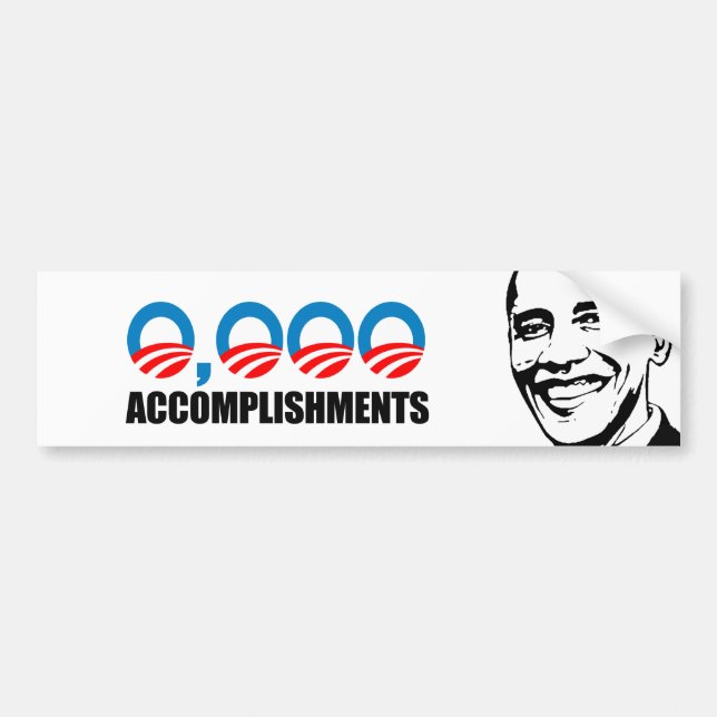0,000 ACCOMPLISHMENTS BUMPER STICKER (Front)