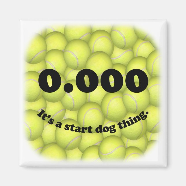 0.000, perfect Flyball start! Refrigerator Magnet (Front)