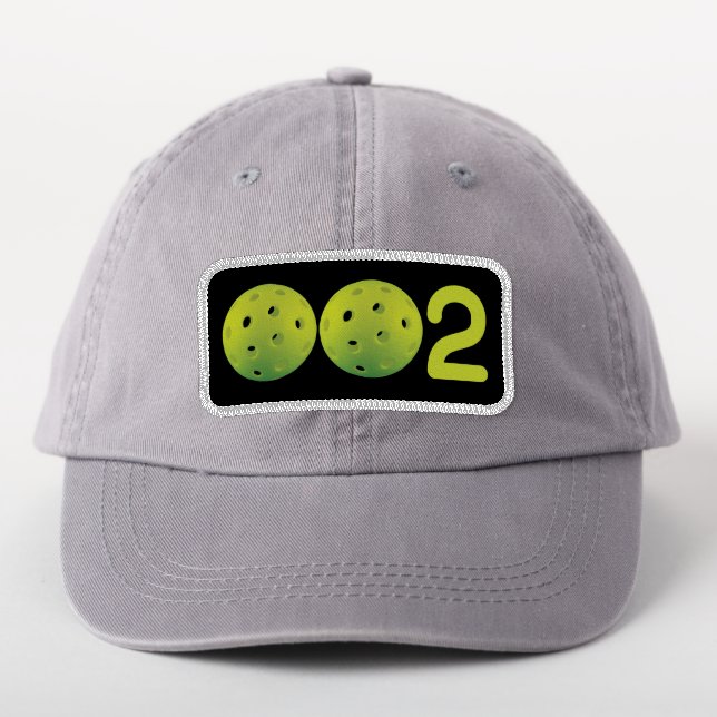 0-0-2 pickleball score iron on patch (On Headwear)