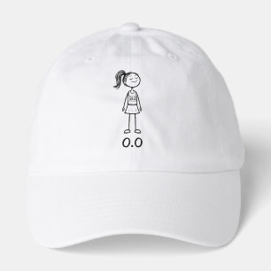 0.0 Funny Stick Figure Girl Runner Marathon Joke Hat