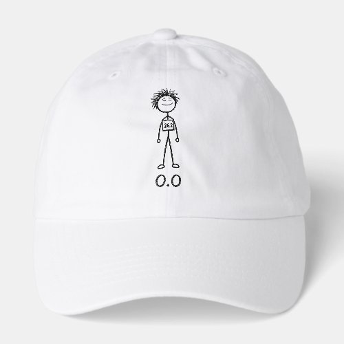 0.0 Funny Stick Figure Guy Runner Marathon Joke Hat