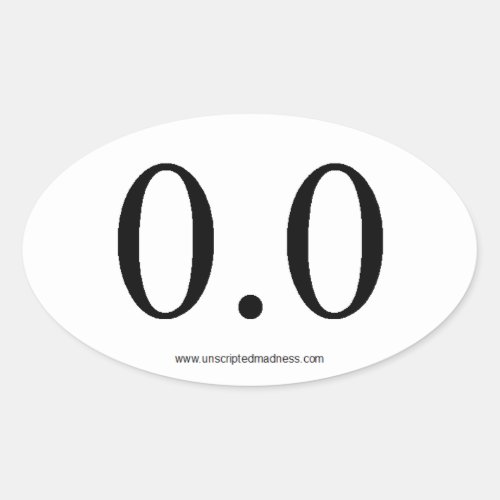 00 Miles Oval Sticker