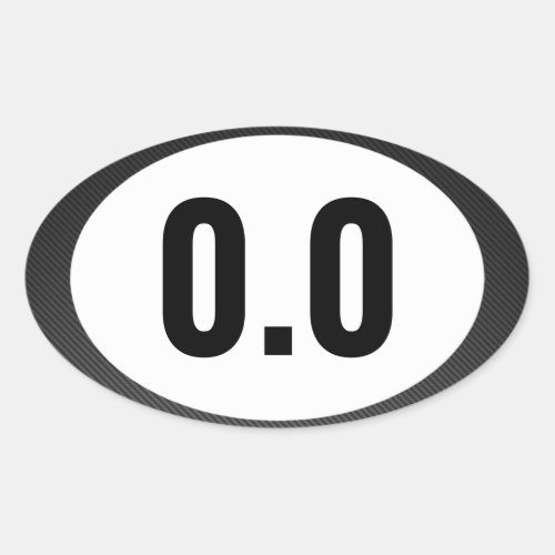 00 No Running Oval Sticker