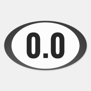 0.0 No Running Oval Sticker