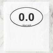 0.0 Non Runner Oval Sticker (Bag)