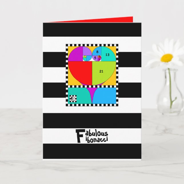 0-1-1-2-3-5-8 Fibonacci Card (Small Plant)