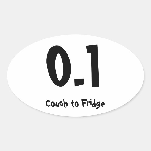 0.1 Couch to Fridge Oval Sticker (Front)