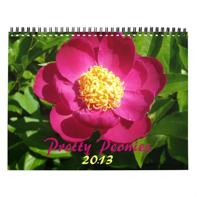 0 2013 Pretty Peonies Calendar (Cover)