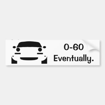 0-60 Funny Miata Bumper Sticker by No_Traction_Designs at Zazzle