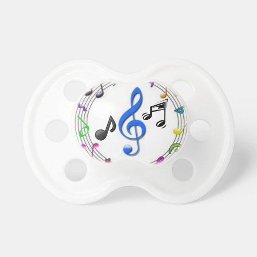 0-6 months Pacifier Music Symbols (Front)