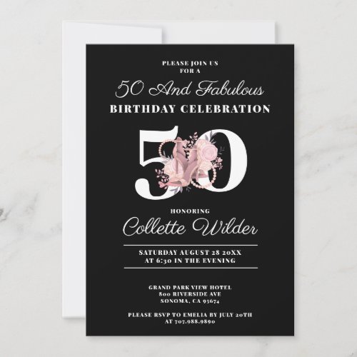 0 And Fabulous Dancing Shoes Black  Invitation