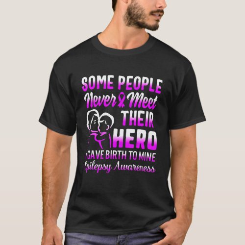 0 Epilepsy Awareness Hero Seizure Mother Of Epilep T-Shirt