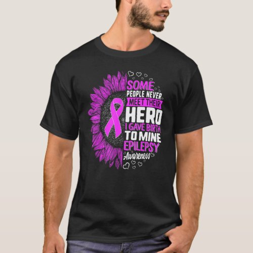 0 Epilepsy Awareness Hero Seizure Mother Of Epilep T-Shirt