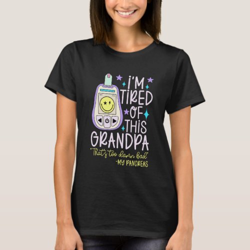 0 Funny Women Blood Sugar Pancreas Humor Diabetes  T-Shirt