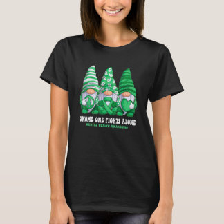 0 Gnomies Mental Health Awareness Month Green Ribb T-Shirt