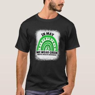 0 In May We Wear Green Cute Mental Health Awarenes T-Shirt