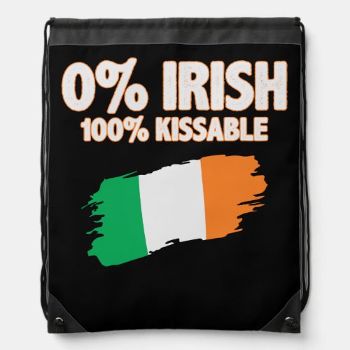 0 Irish 100 Kissable Drawstring Bag