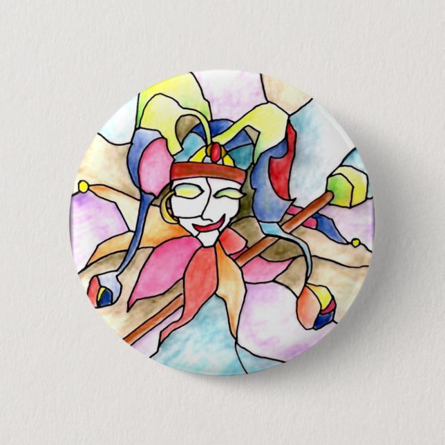 0 - Jester Pinback Button (Front)