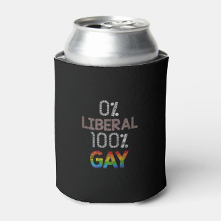 0% Liberal 100% Gay Funny LGBT Tank Top Can Cooler