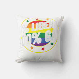 0 Liberal 100 Gay LGBT Design for Conservatives Throw Pillow