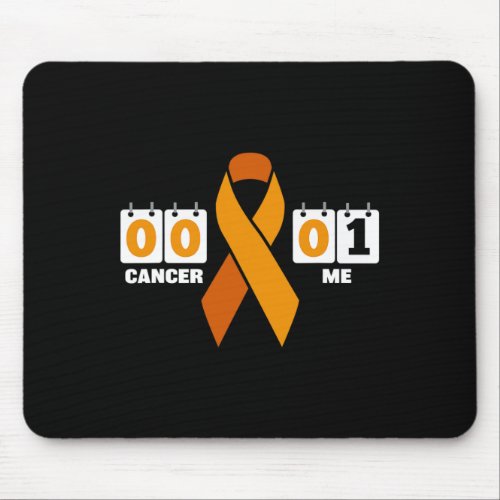 0 Me 1 Orange Ribbon Leukemia Blood Cancer Awarene Mouse Pad