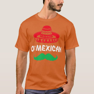 0 Mexican with sombrero and mustache for Cinco de  T-Shirt