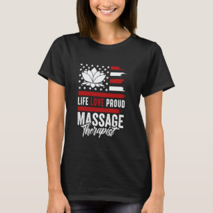 0 PTA PT Physical Therapist American Flag Physical T-Shirt