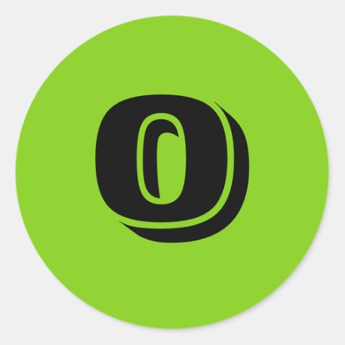 0 Small Round Green Number Stickers by Janz