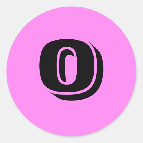 0 Small Round Violet Number Stickers by Janz