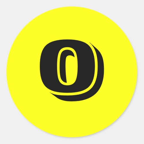 0 Small Round Yellow Number Stickers by Janz