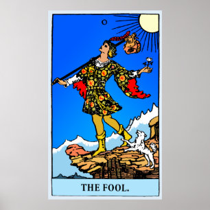 0 – The Fool, Tarot art - fresh energetic colors - Poster