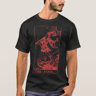 0 The Fool Tarot occult Lucifer 666 Goth Blackcraf T-Shirt