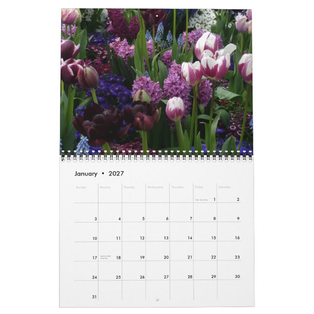 0 Tulip Art Calendar (Jan 2027)
