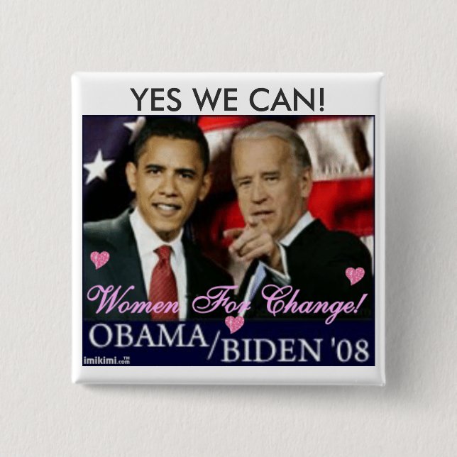 0_, YES WE CAN! PINBACK BUTTON (Front)