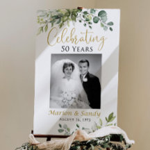 0th Wedding Anniversary Welcome Sign with Photo